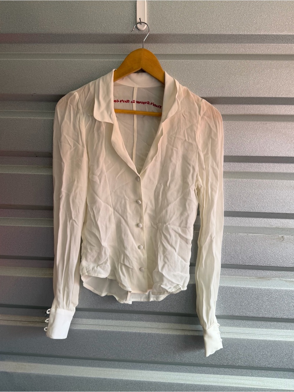Reformation rare india button down with embroidered daggers in men’s smiles
